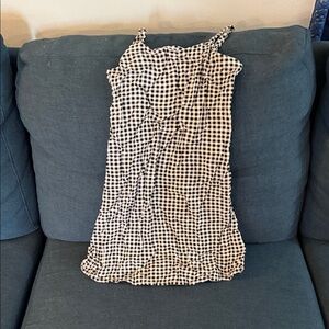 Little girls black and white summer dress